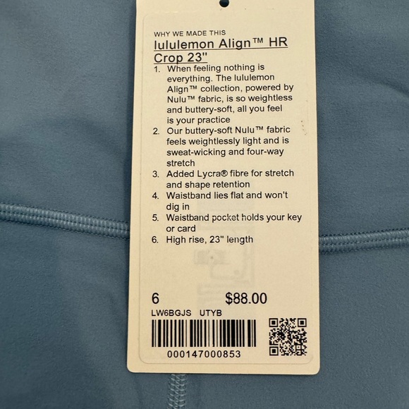 Lululemon Align High Rise 23” Legging size 6-utility blue - Picture 6 of 10